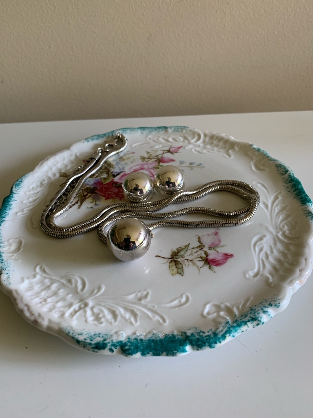 Silvertone Earring/Necklace Set
